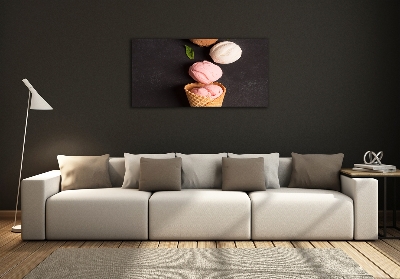 Glasbild Eiscreme in einer Waffeltüte