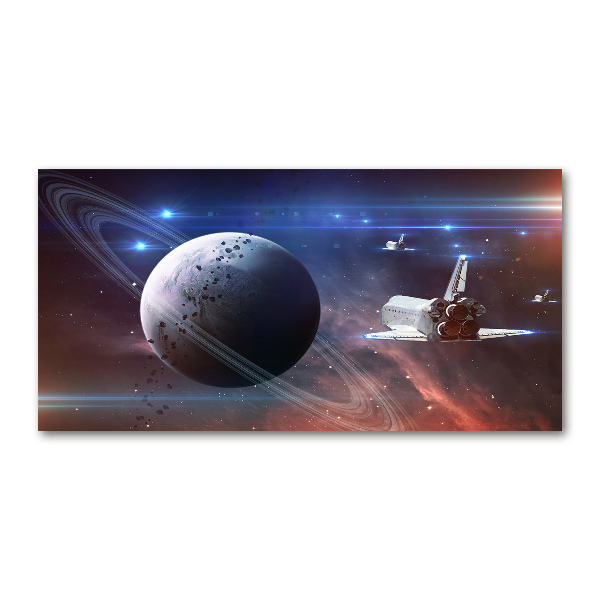 Foto glasbild Raumschiff