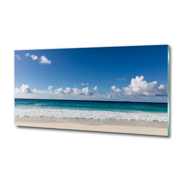 Foto glasbild Strand der Seychellen