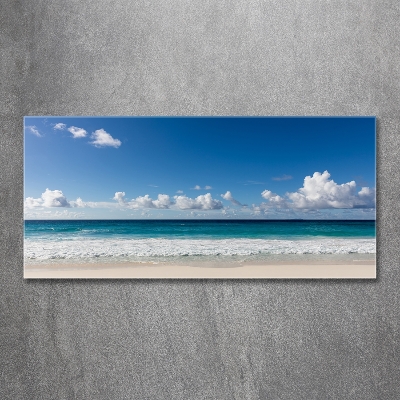 Foto glasbild Strand der Seychellen