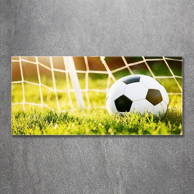 Foto glasbild Der Ball ist im Tor