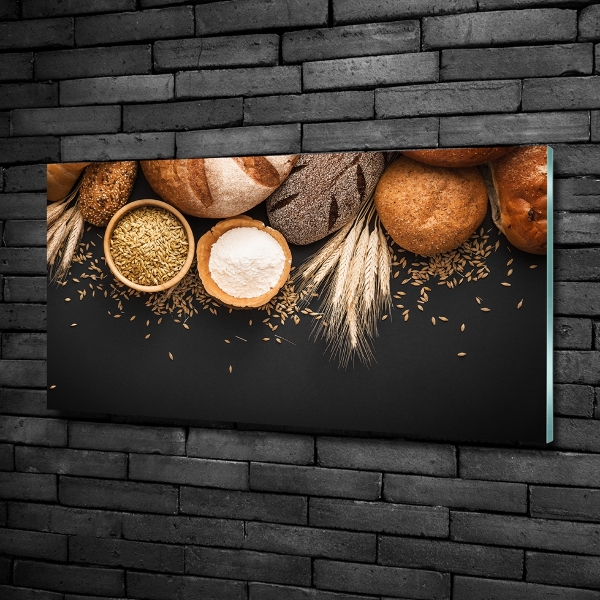 Bild auf glas Brot und Weizen