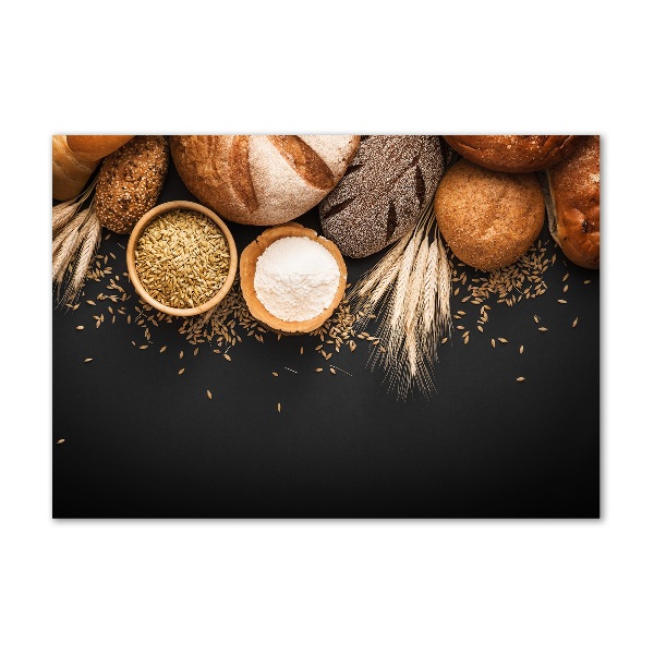 Bild auf glas Brot und Weizen