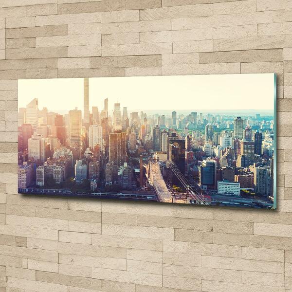 Bild auf glas New York aus der Vogelperspektive
