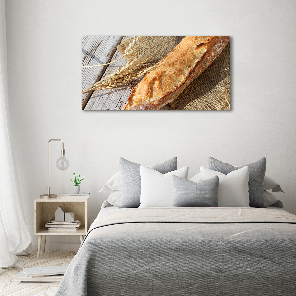 Foto glasbild Frisches Baguette