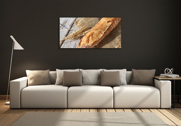 Foto glasbild Frisches Baguette