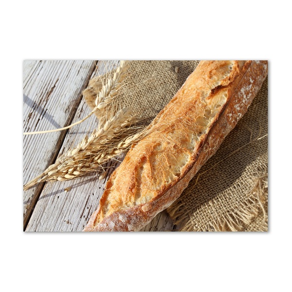 Foto glasbild Frisches Baguette