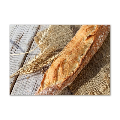 Foto glasbild Frisches Baguette