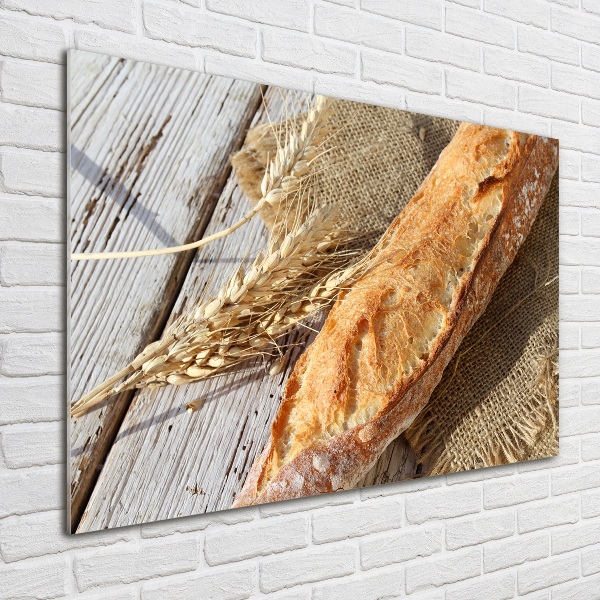 Foto glasbild Frisches Baguette