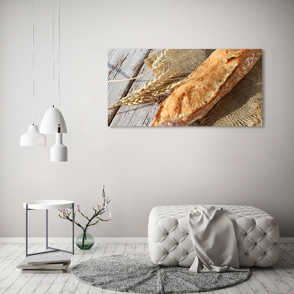 Foto glasbild Frisches Baguette