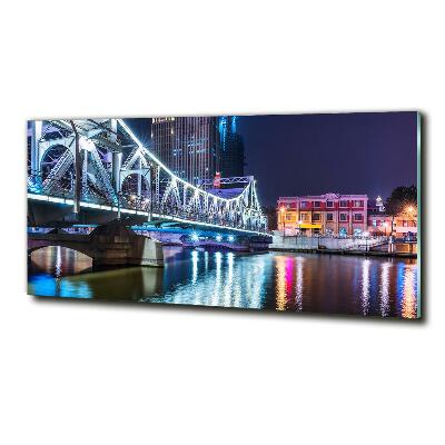 Glasbild Shanghai-Brücke
