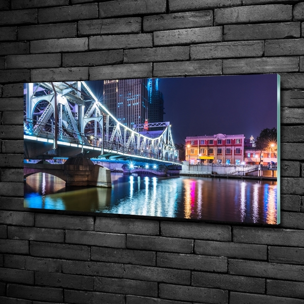 Glasbild Shanghai-Brücke