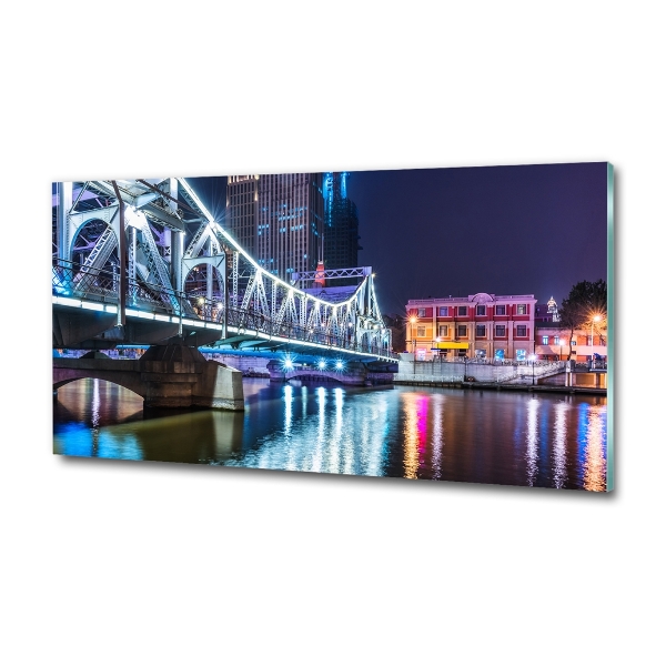 Glasbild Shanghai-Brücke