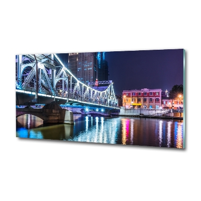 Glasbild Shanghai-Brücke
