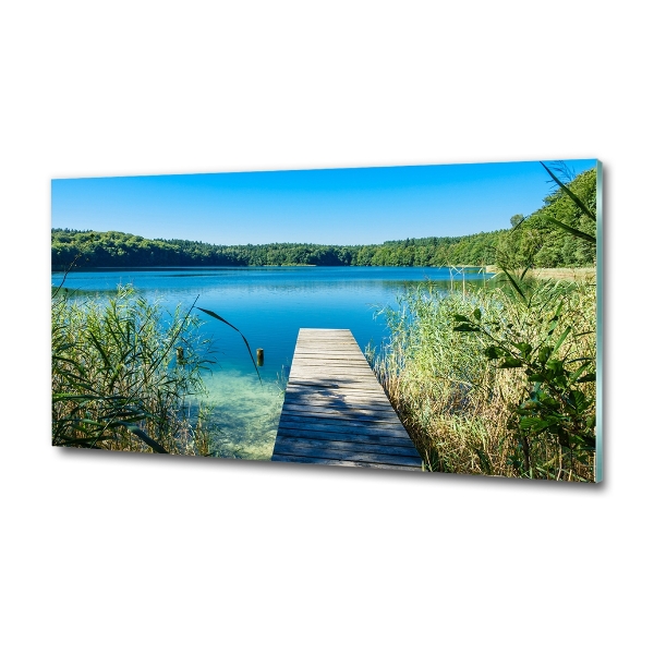 Foto glasbild Pier am See