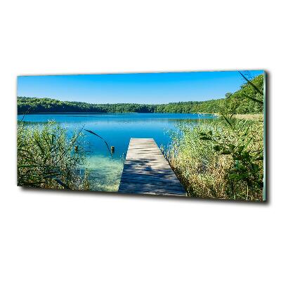Foto glasbild Pier am See