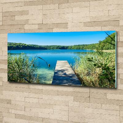 Foto glasbild Pier am See