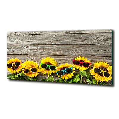 Glasbild Sonnenblumen