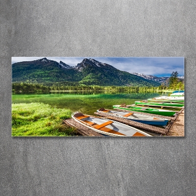 Bild auf glas Boote auf dem See