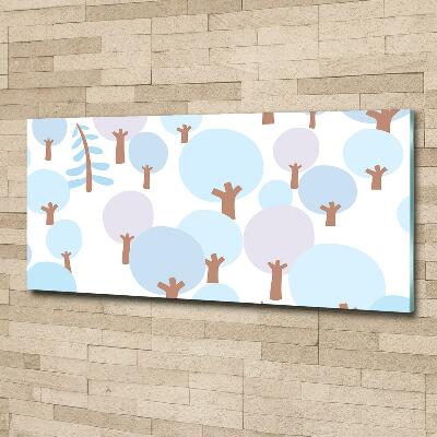 Foto glasbild Bunte Bäume