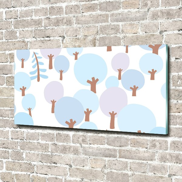 Foto glasbild Bunte Bäume