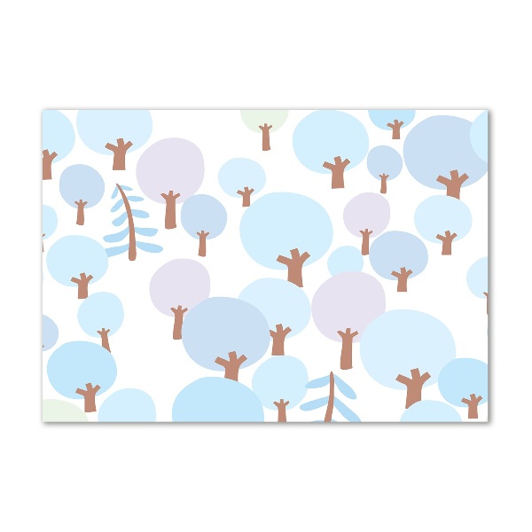 Foto glasbild Bunte Bäume