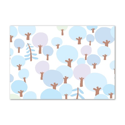 Foto glasbild Bunte Bäume