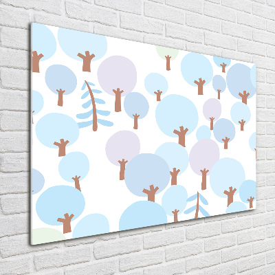 Foto glasbild Bunte Bäume