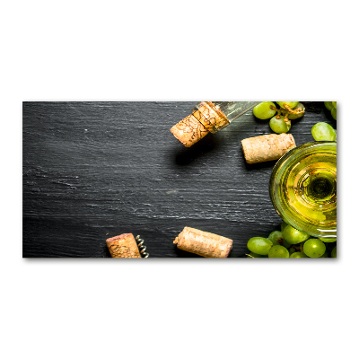 Foto glasbild Weißwein und Früchte