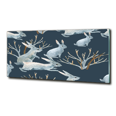 Foto glasbild Kaninchen im Winter