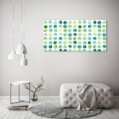 Bild auf glas Grüne Punkte