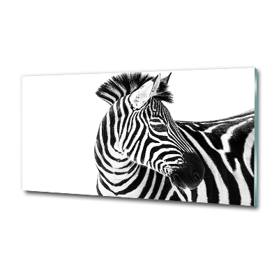 Bild auf glas Zebra im Schnee