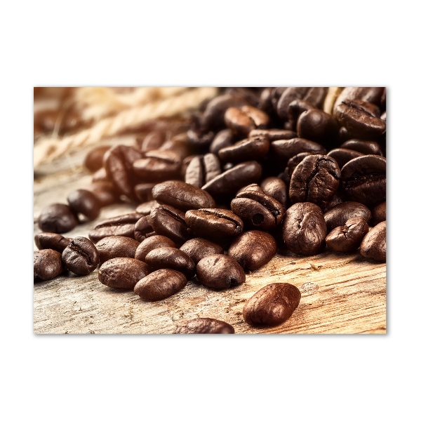 Bild auf glas Kaffeebohnen