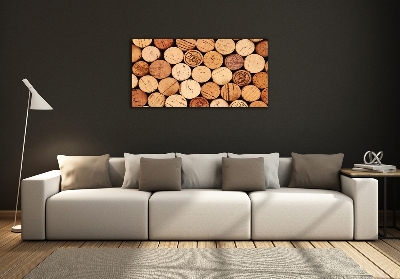 Foto glasbild Weinkorken