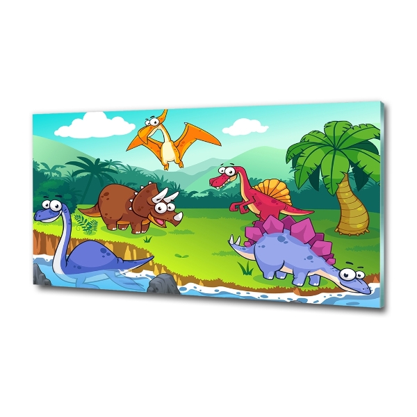 Glasbild Dinosaurier