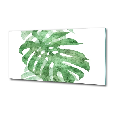 Glasbild Monstera