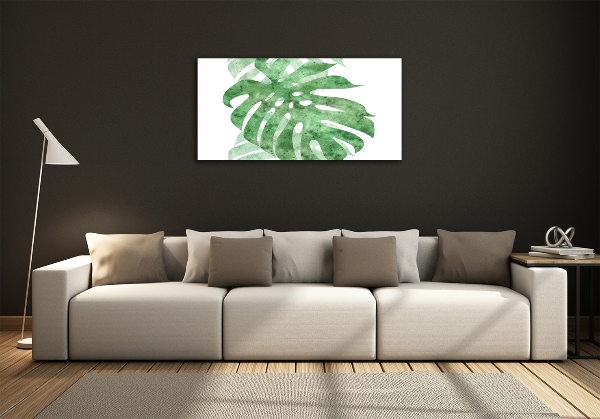 Glasbild Monstera