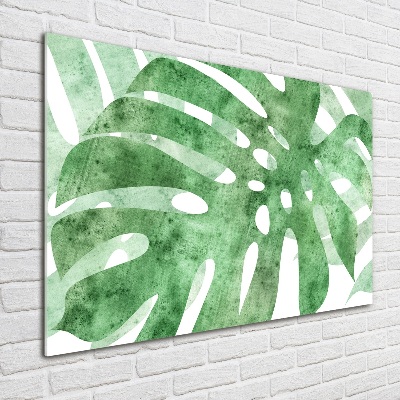 Glasbild Monstera