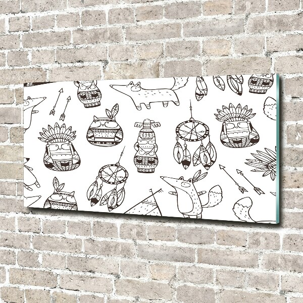 Bild auf glas Indische Eulen