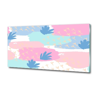 Glasbild Farbenfrohes Muster