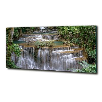 Bild auf glas Wasserfall im Wald