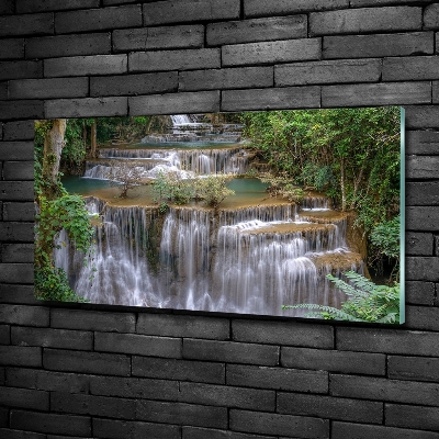 Bild auf glas Wasserfall im Wald