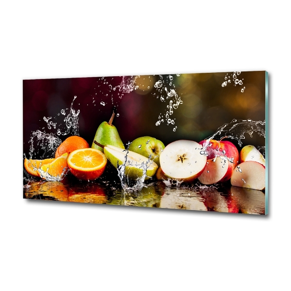 Foto glasbild Obst und Wasser