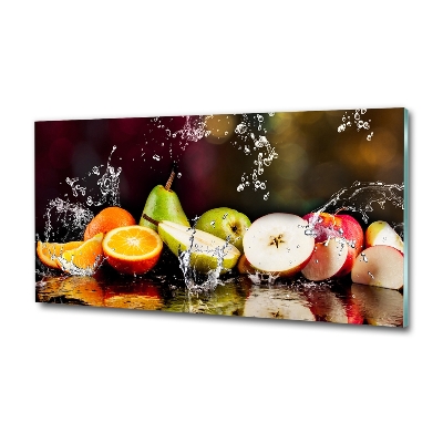 Foto glasbild Obst und Wasser