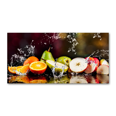 Foto glasbild Obst und Wasser