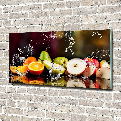 Foto glasbild Obst und Wasser