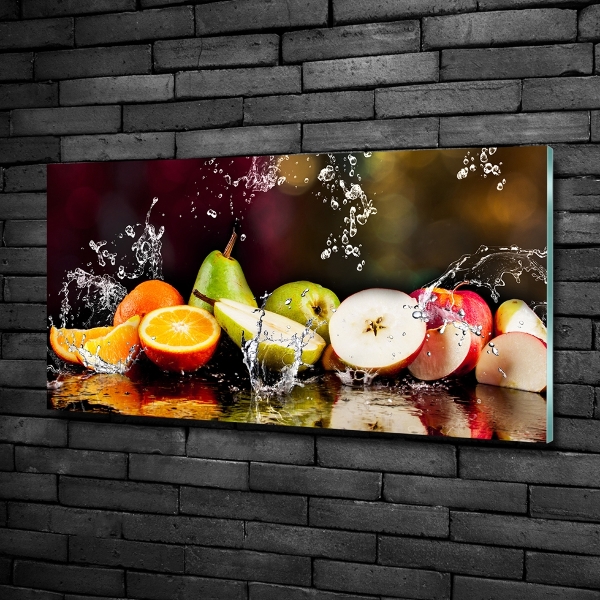 Foto glasbild Obst und Wasser