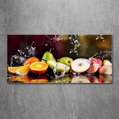 Foto glasbild Obst und Wasser