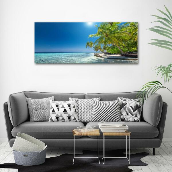 Foto glasbild Maledivenstrand