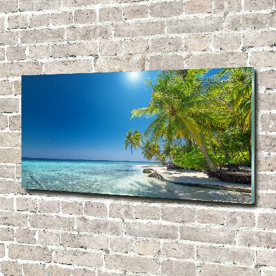 Foto glasbild Maledivenstrand